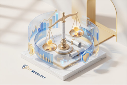 Legal scales and asset recovery illustration